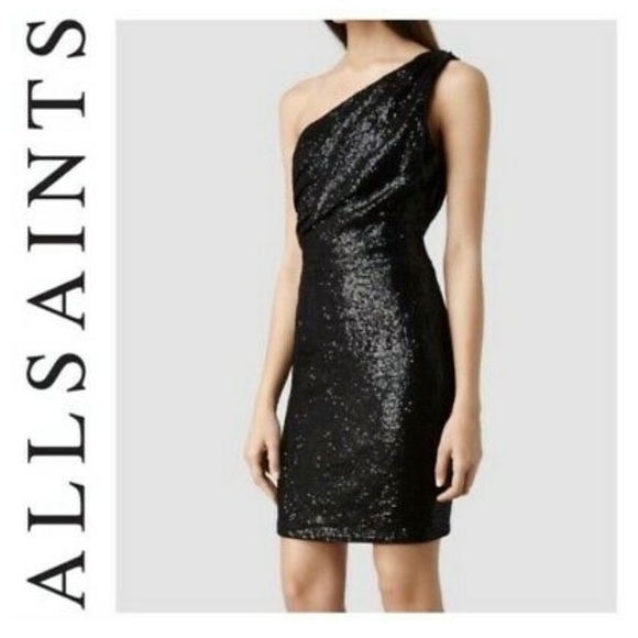 AllSaints silver sequin dress, UK 10/ US 6 - Picture 5 of 11